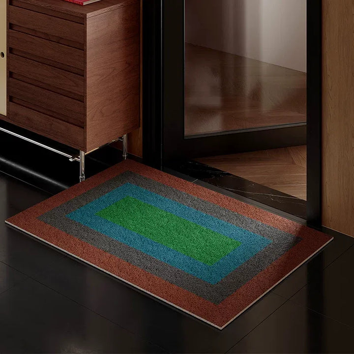 Retro Square Gradient Pattern Door Mat