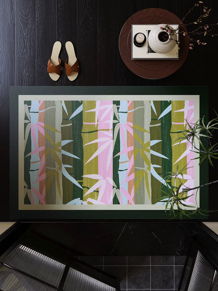 Natural Bamboo Print Door Mat