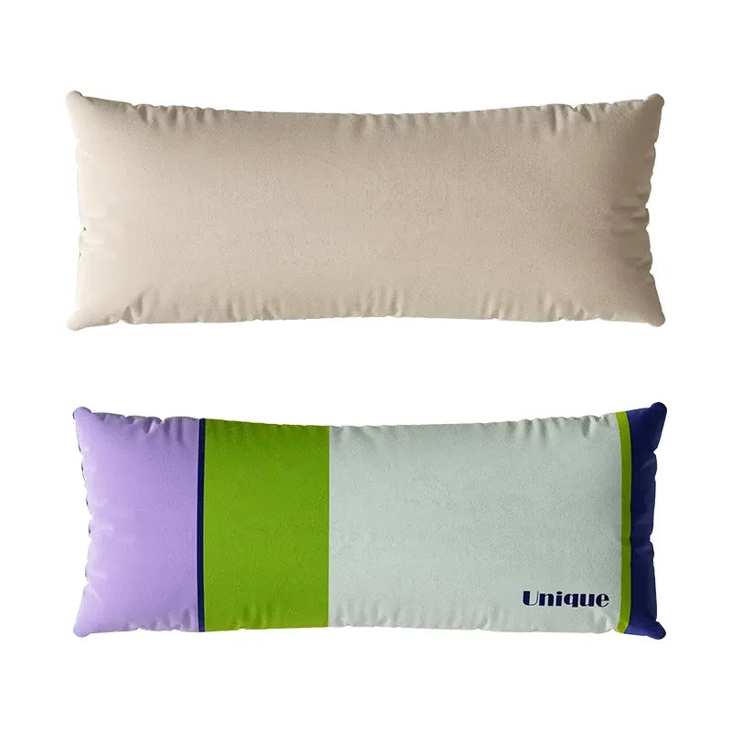 Unique Colorblock Striped Lumbar Pillows