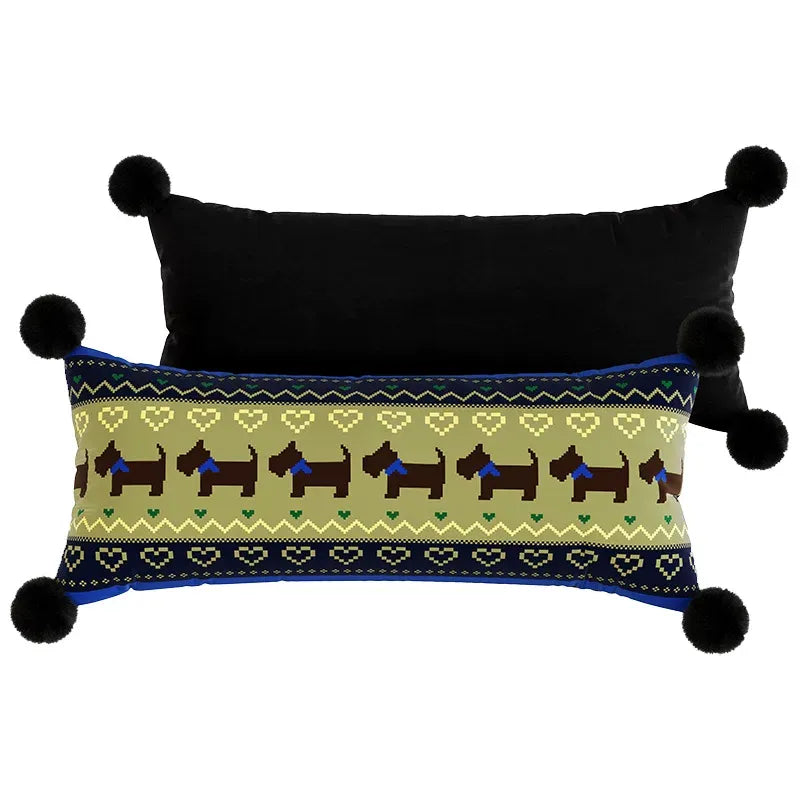 Winter Sweater Pattern Lumbar Pillows