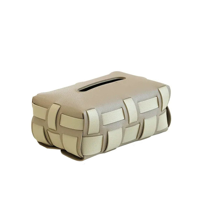 Leather Color Block Tissue Cover
