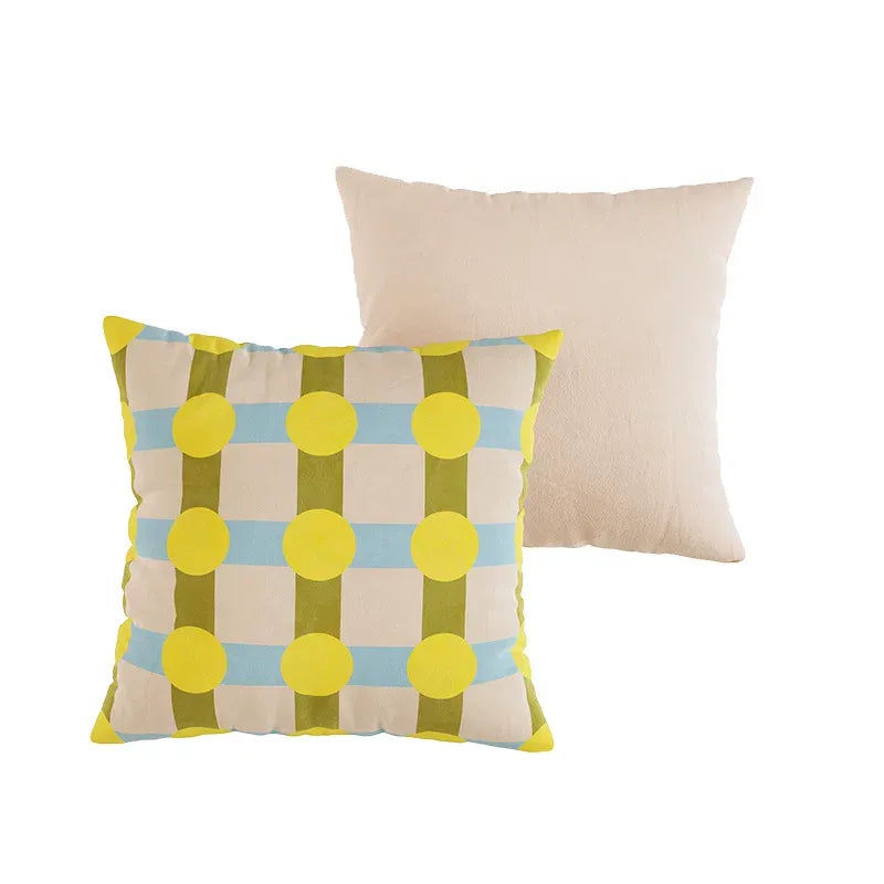 Color Block Polka Dot Pillows