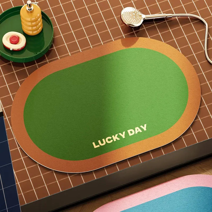 Lucky Day Colorblock Bathroom Mat