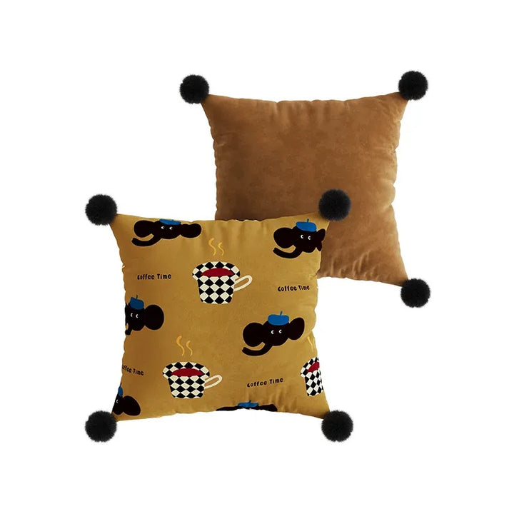 Elephant Coffee Time Pillows