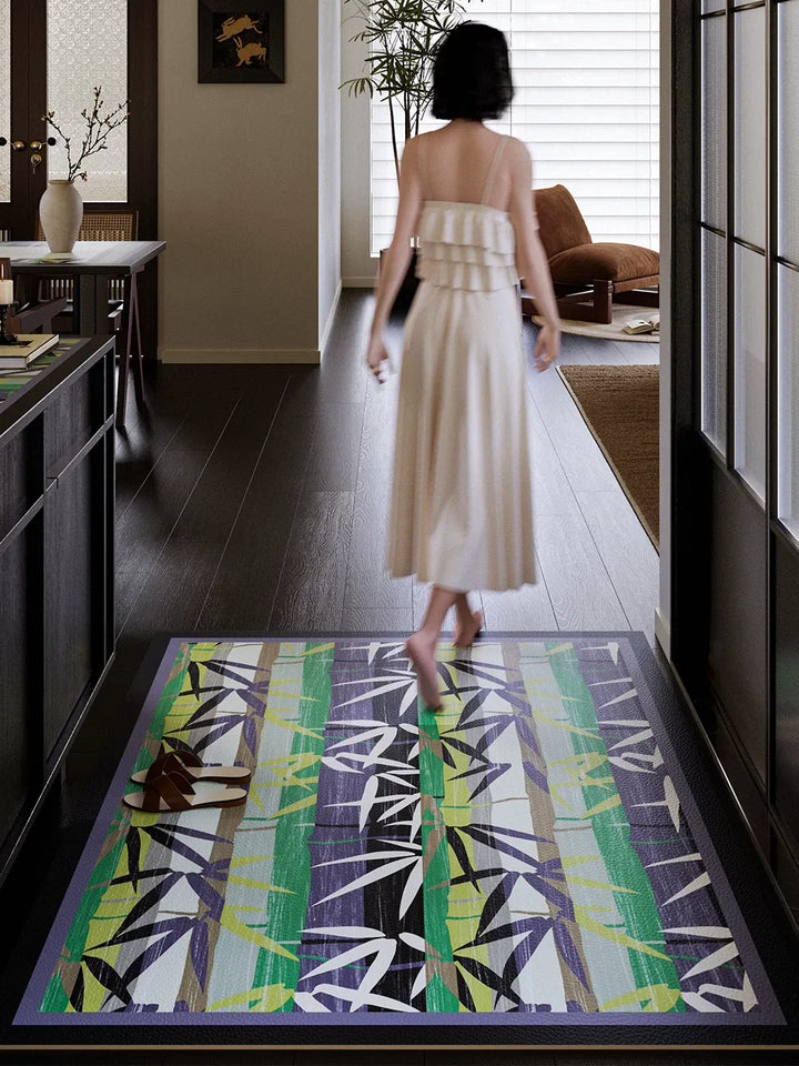 Natural Bamboo Print Door Mat