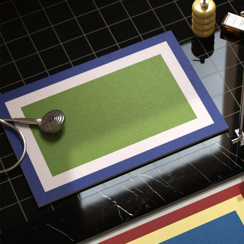 Modern Contrast Color Bathroom Mat