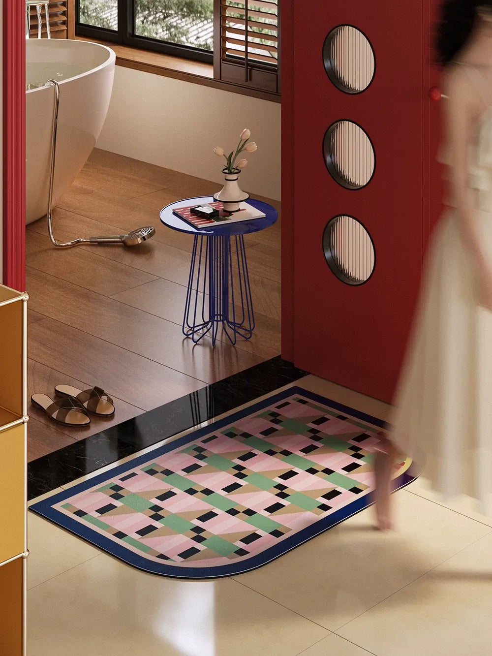 Lovely Day Pattern Bathroom Mat