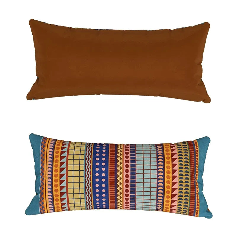 Retro Boho Pattern Lumbar Pillow