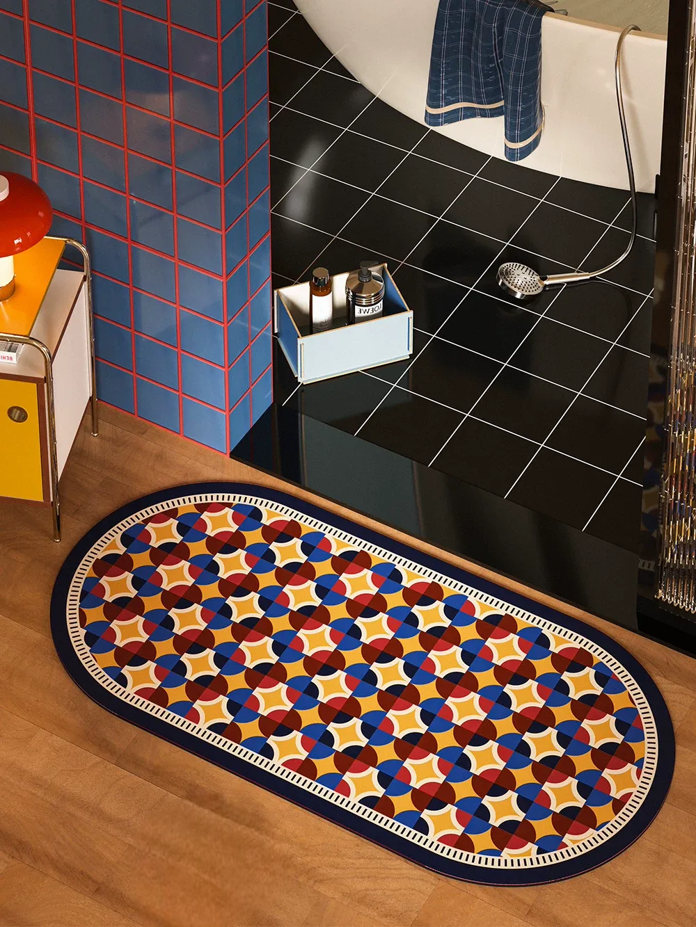 Circle Colorful Pattern Bathroom Mat