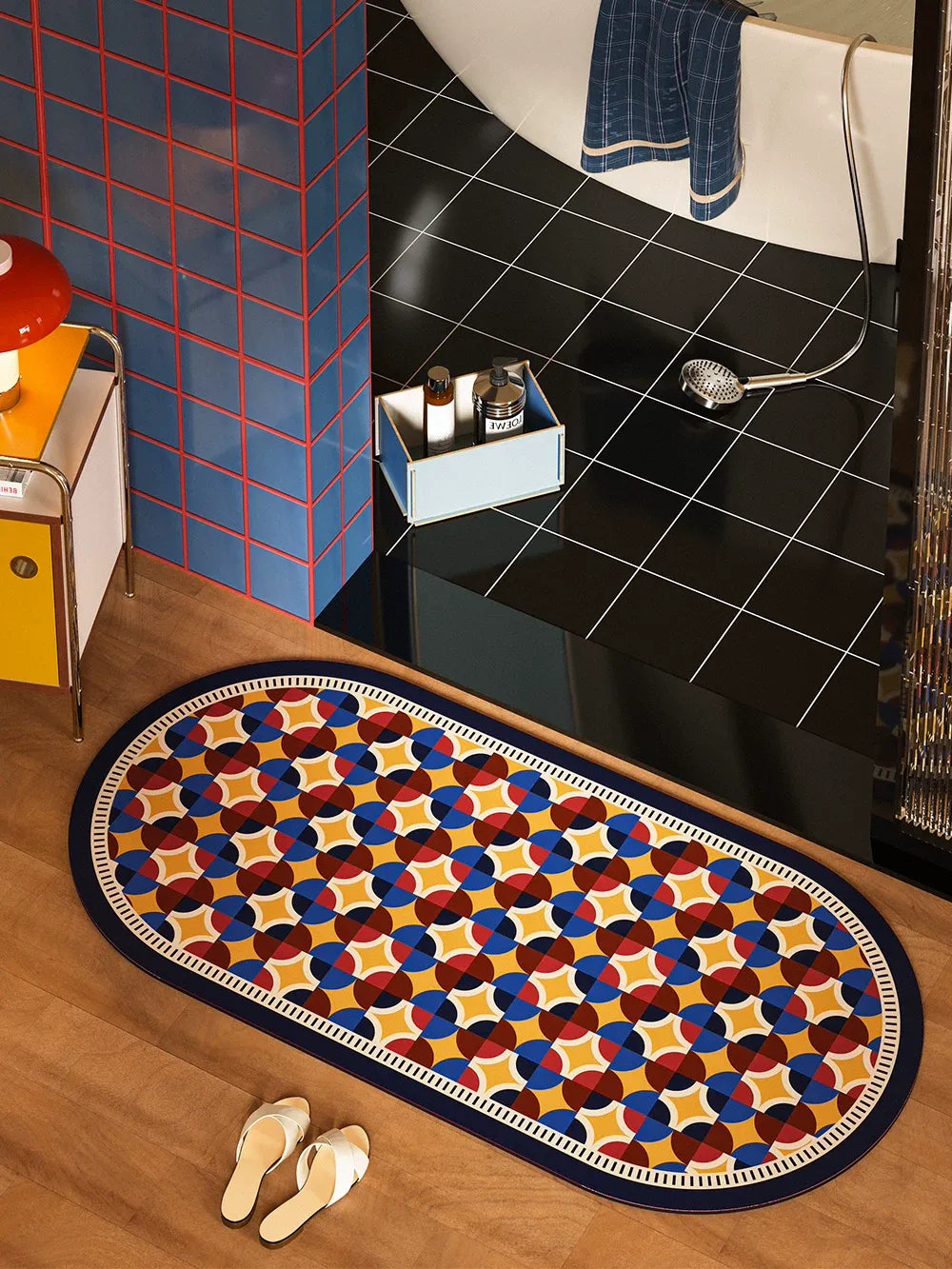 Circle Colorful Pattern Bathroom Mat