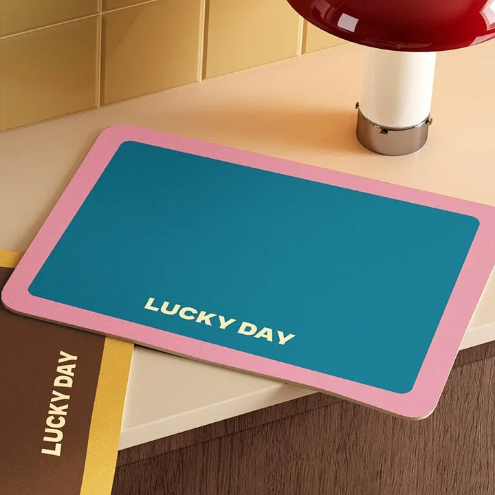 Lucky Day Colorblock Kitchen Mat