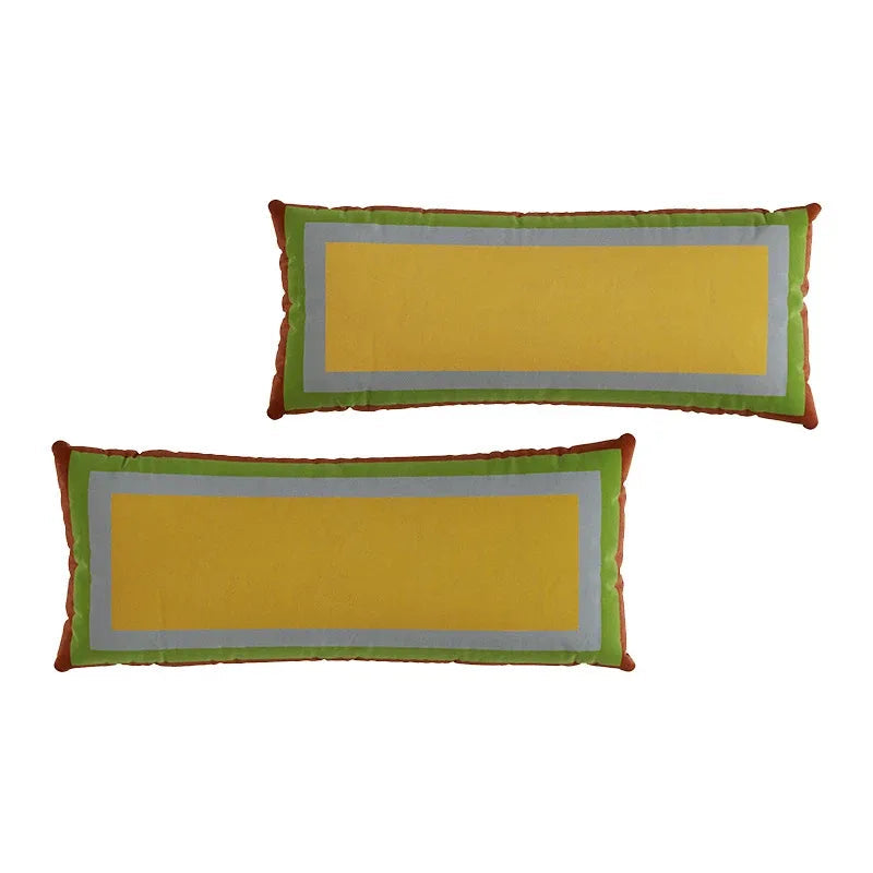 Retro Square Gradient Pattern Lumbar Pillows