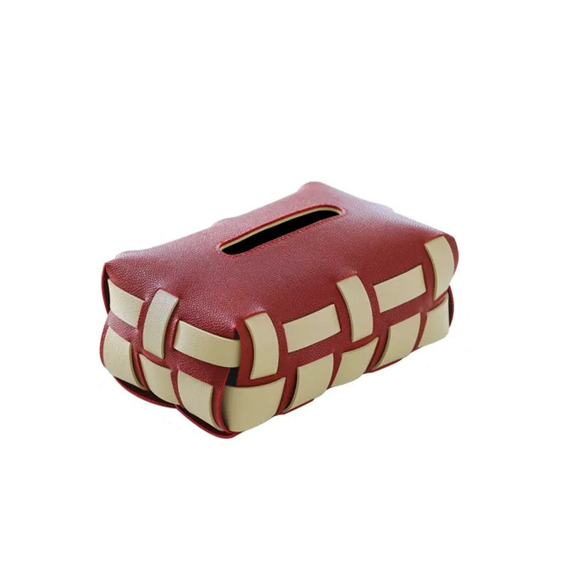 Leather Color Block Tissue Cover