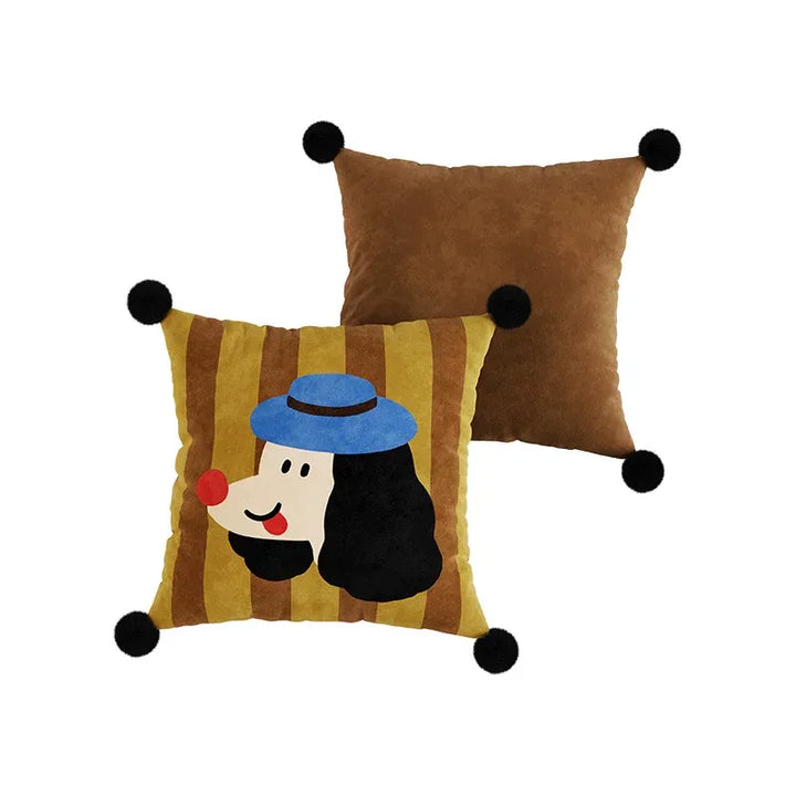 Retro Cartoon Puppy Pillows