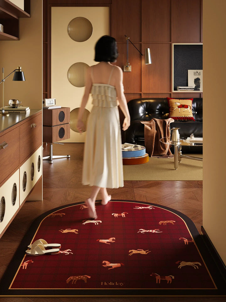 Holiday Horse Pattern Door Mat