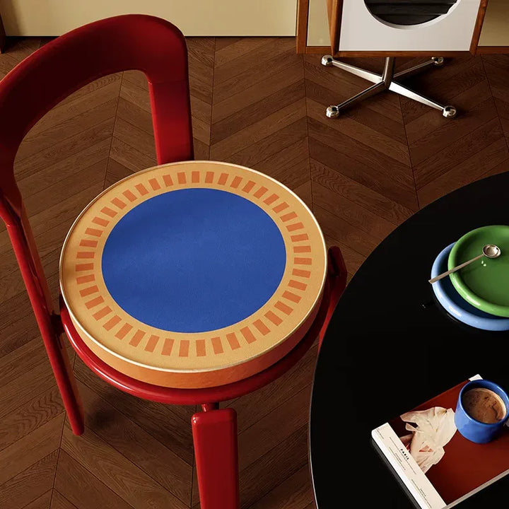 Colorful Lined Seat Cushions