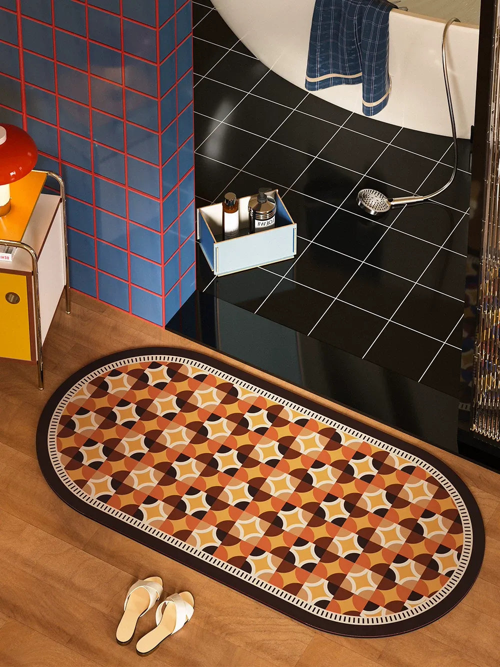 Circle Colorful Pattern Bathroom Mat