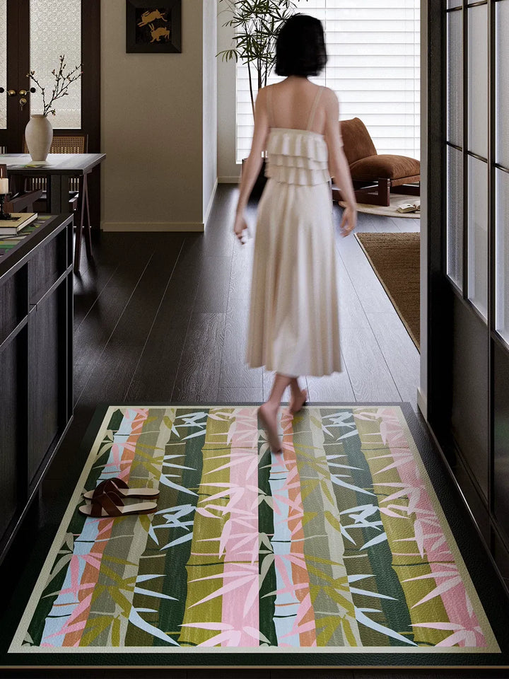 Natural Bamboo Print Door Mat