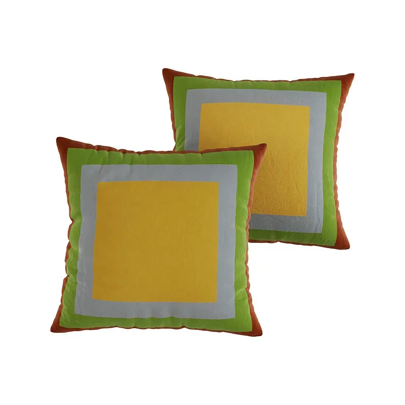 Retro Square Gradient Pattern Pillows