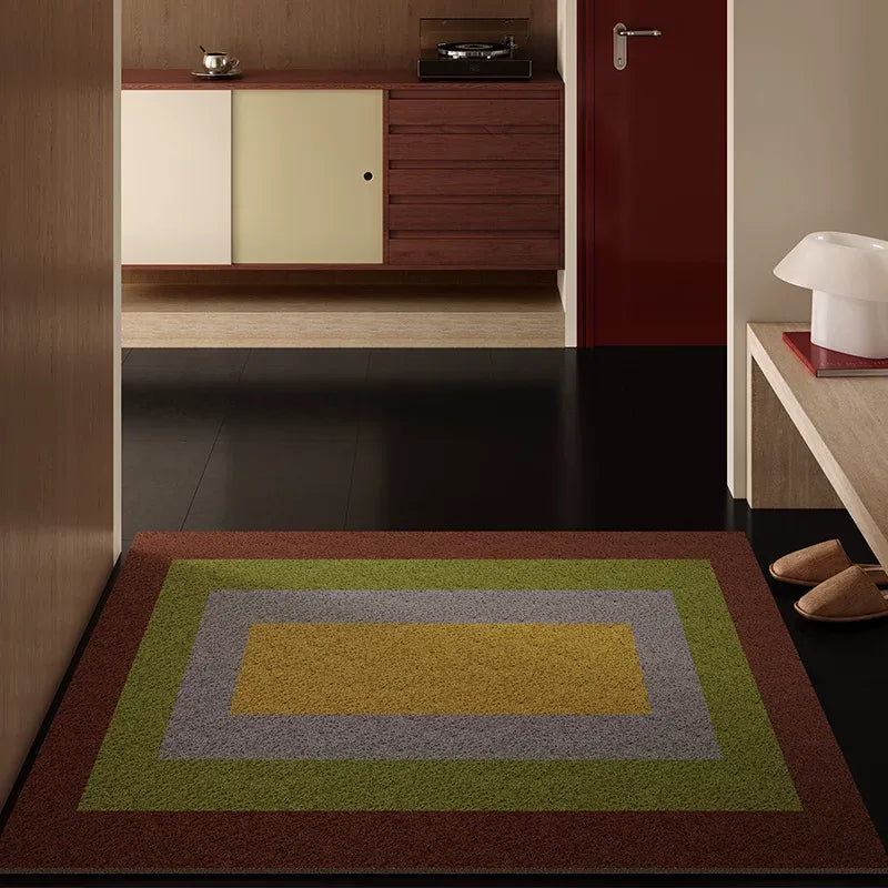 Retro Square Gradient Pattern Door Mat
