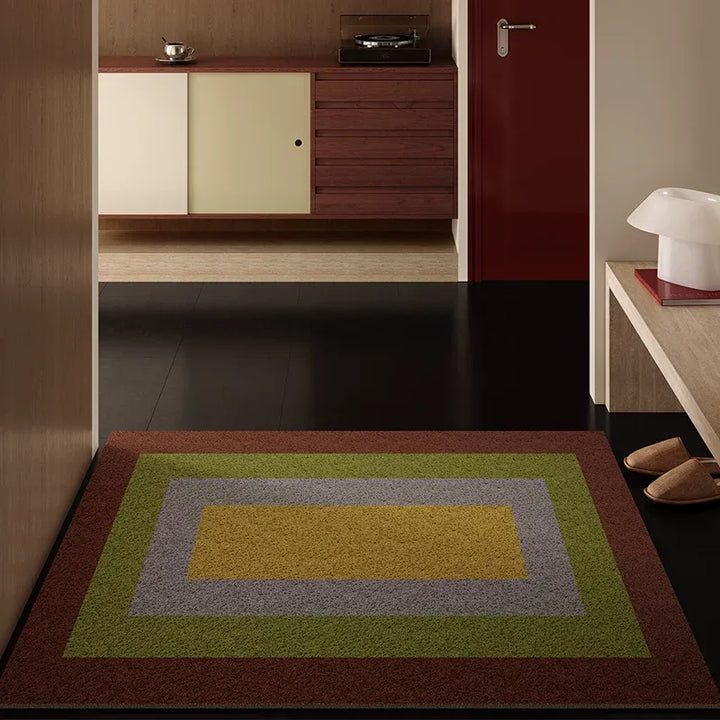 Retro Square Gradient Pattern Door Mat
