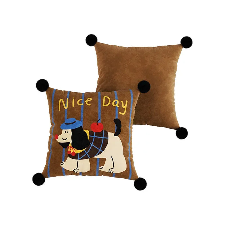 Retro Cartoon Puppy Pillows