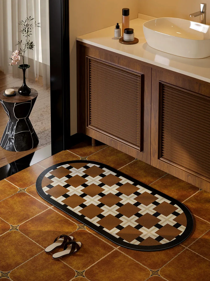 English Style Bathroom Mat