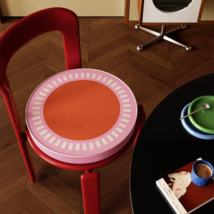 Colorful Lined Seat Cushions