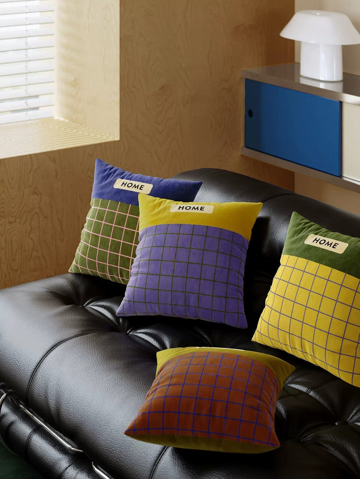 Home Plaid Pillow Covers