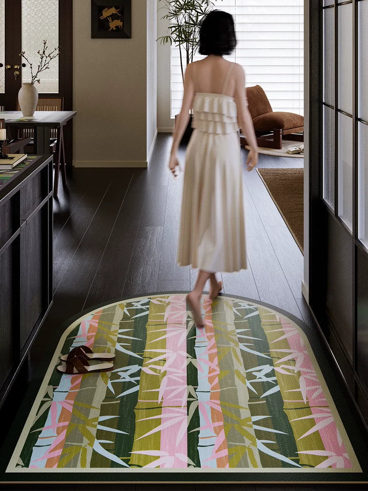 Natural Bamboo Print Door Mat