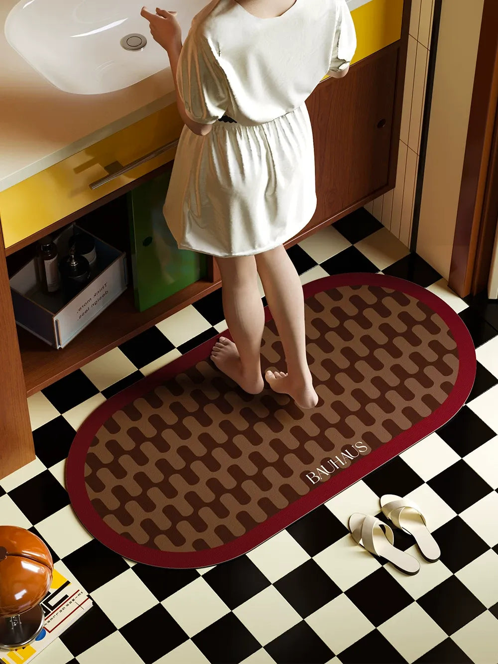 Bauhaus Wave Bathroom Mat