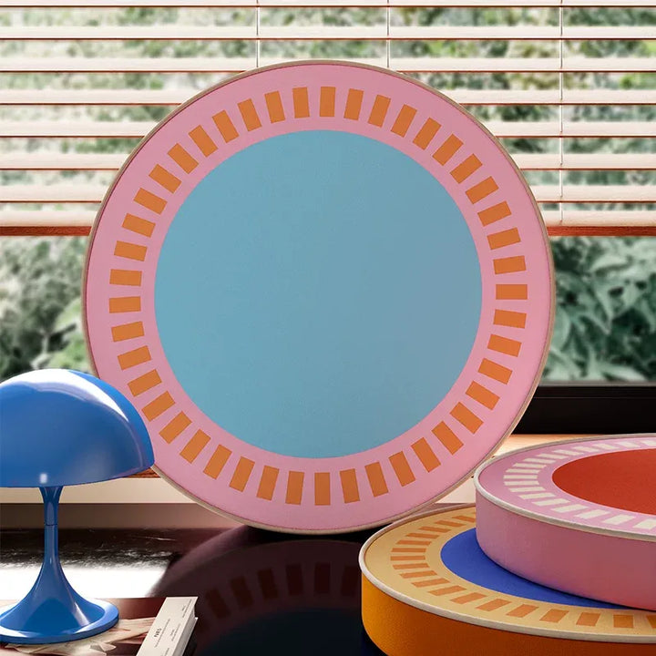 Colorful Lined Seat Cushions