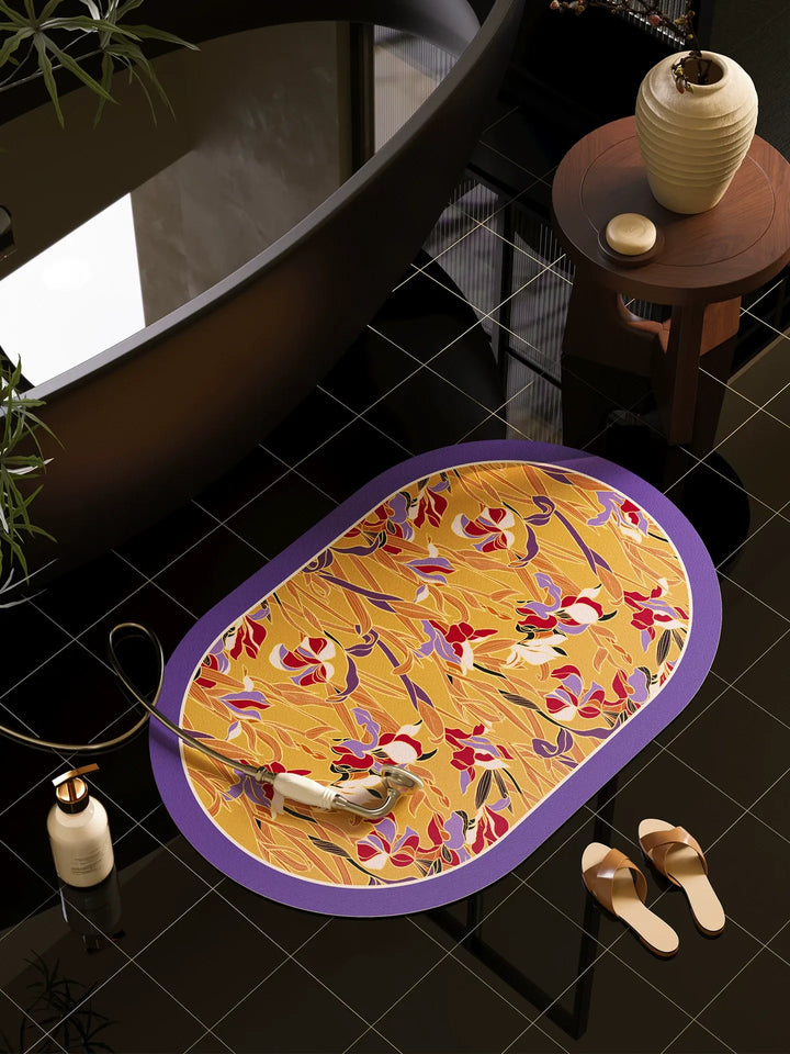 Iris Flower Bathroom Mat