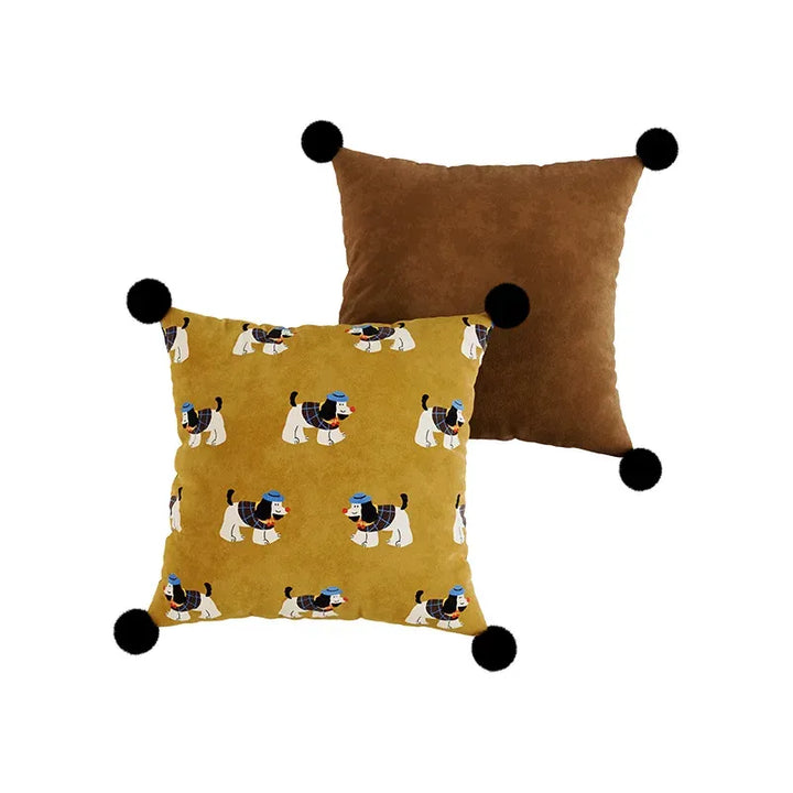 Retro Cartoon Puppy Pillows