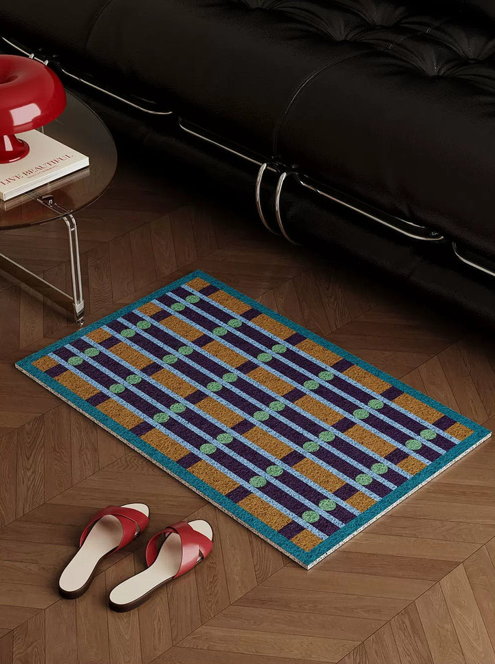 Retro Weave Pattern Door Mat