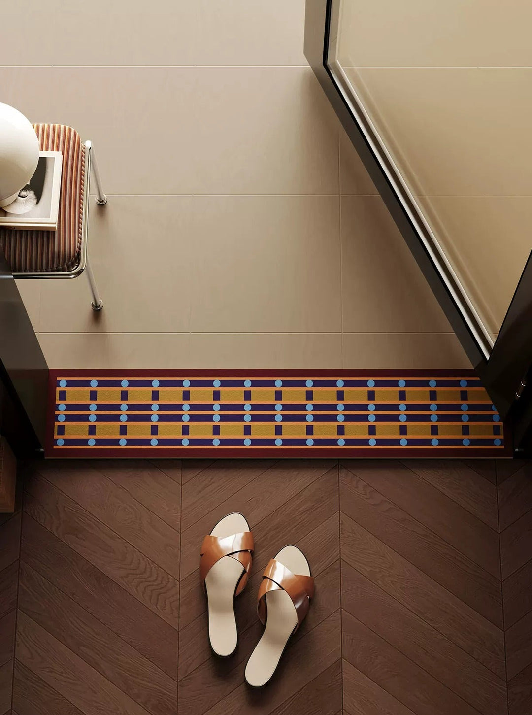 Retro Weave Pattern Narrow Door Mat
