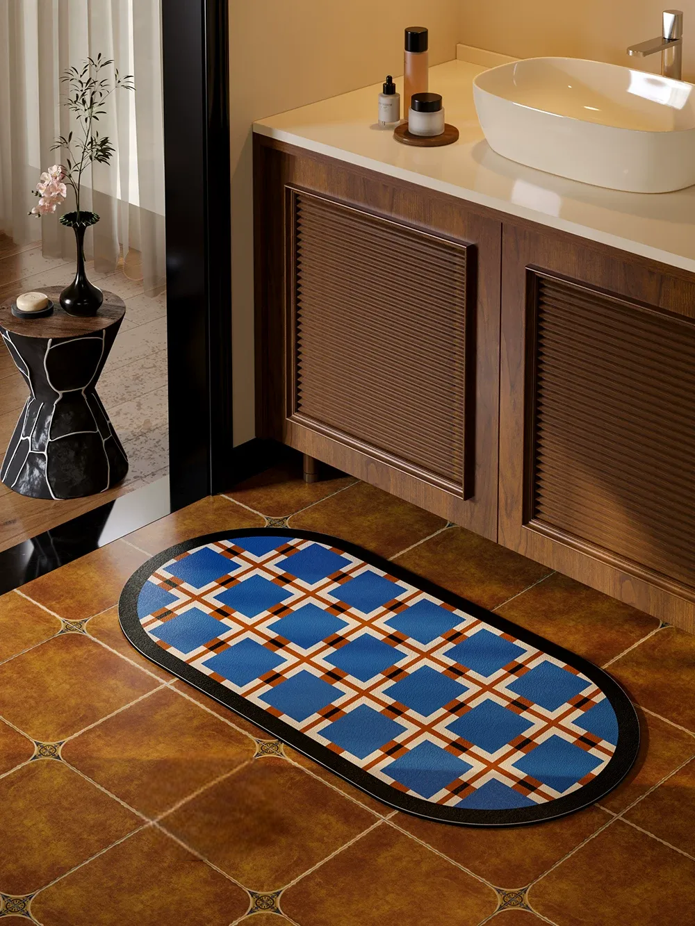 English Style Bathroom Mat