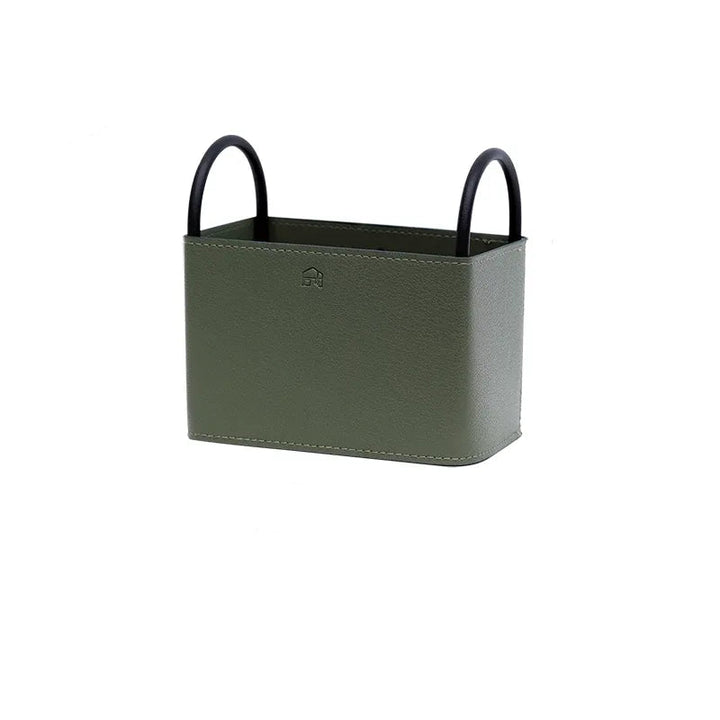 Dark Green Leather Storage Set