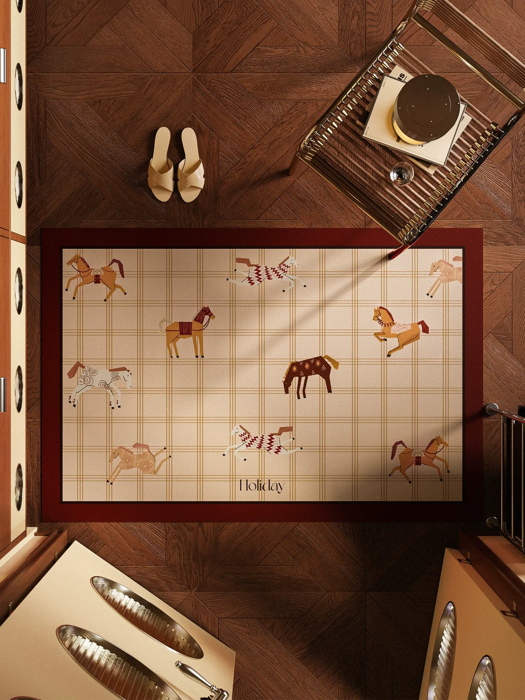Holiday Horse Pattern Door Mat