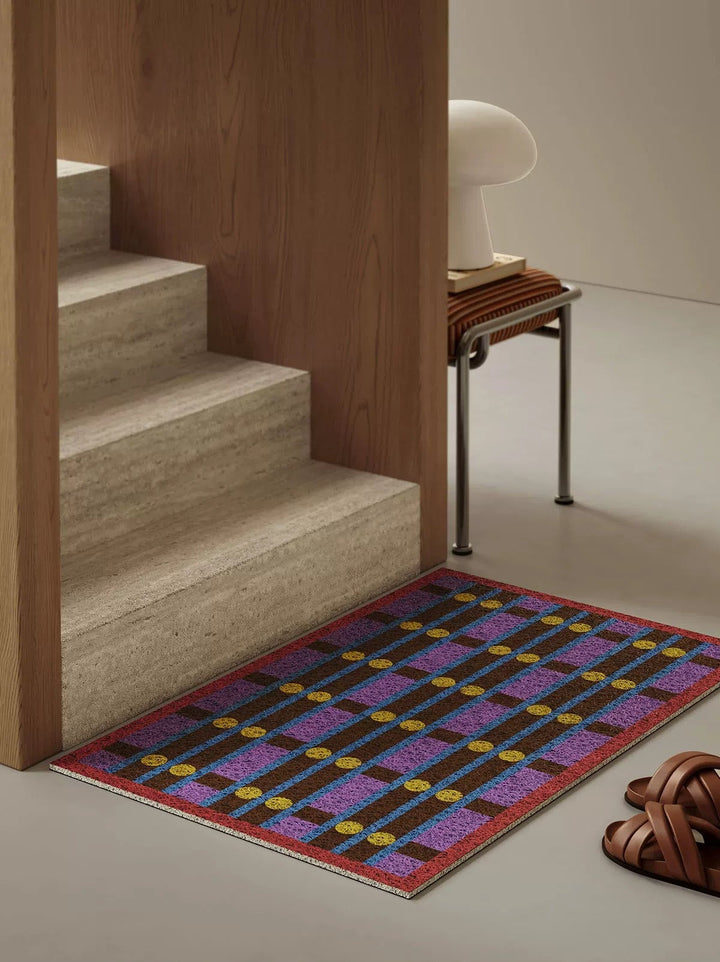 Retro Weave Pattern Door Mat