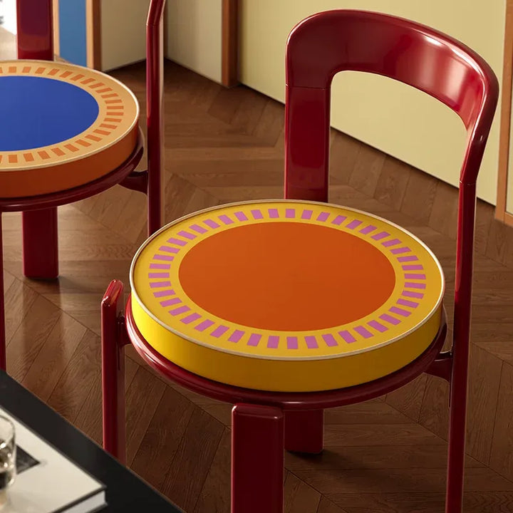 Colorful Lined Seat Cushions