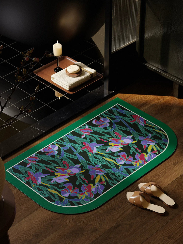 Iris Flower Bathroom Mat