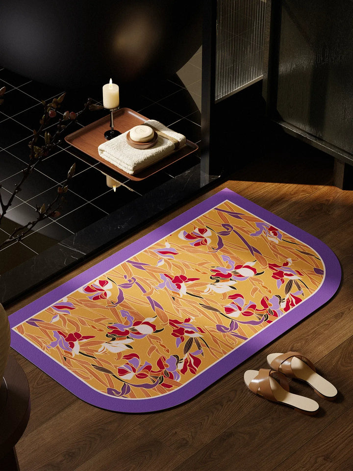 Iris Flower Bathroom Mat