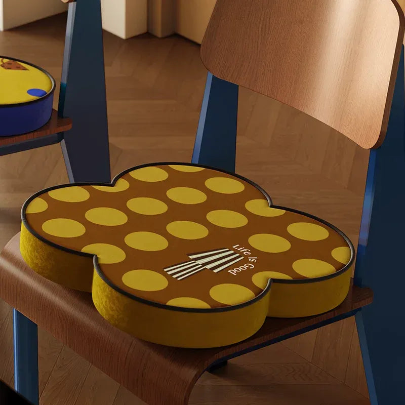 Life is Good Brown Seat Cushion
