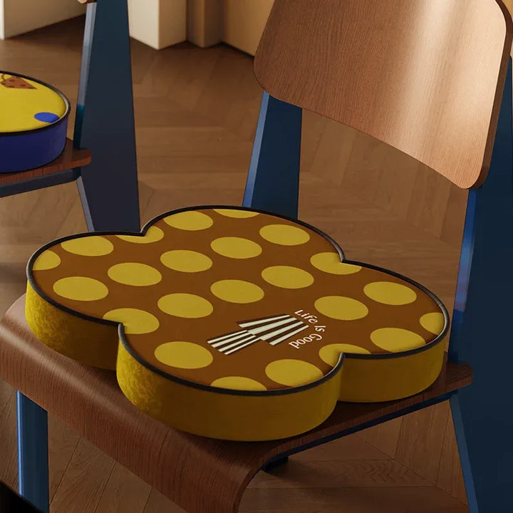 Life is Good Brown Seat Cushion