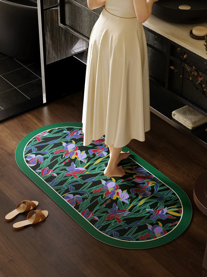 Iris Flower Bathroom Mat