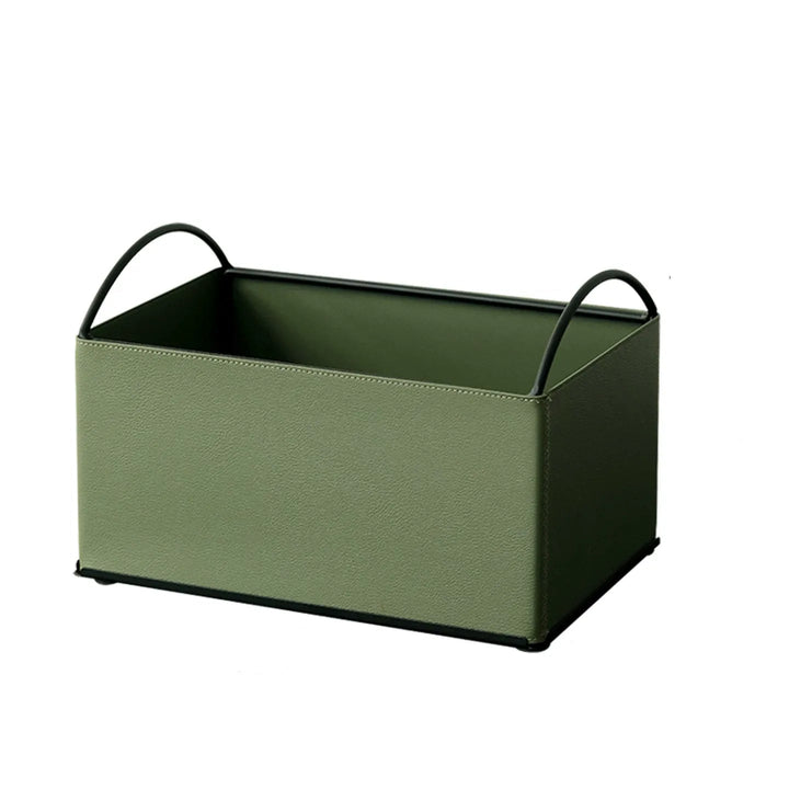 Dark Green Leather Storage Set