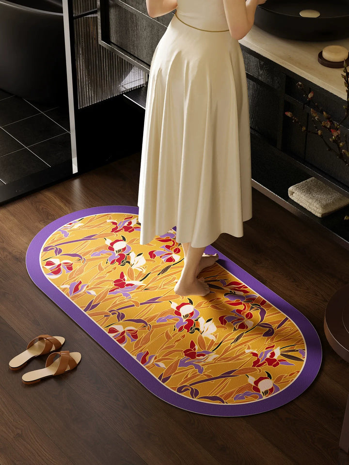 Iris Flower Bathroom Mat