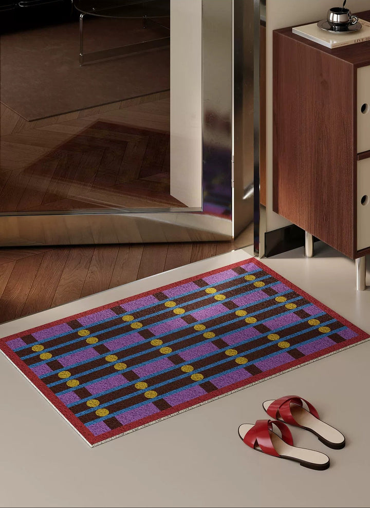 Retro Weave Pattern Door Mat