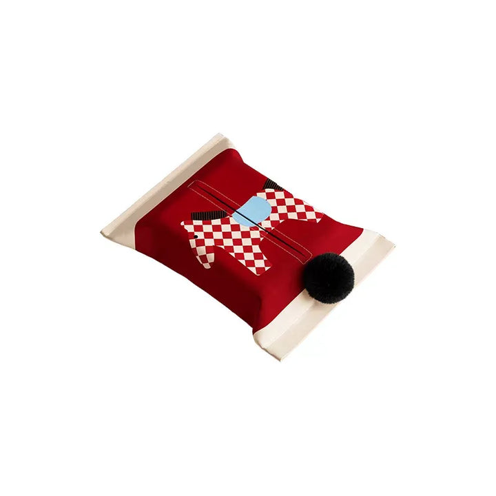 Red & White Horse Pattern Tissue Cover